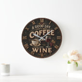 Coffee and Wine ラージ壁時計 (ホーム)