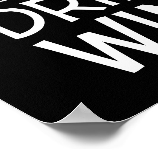 Coffee and Wine Fun Quote Poster ポスター (角)