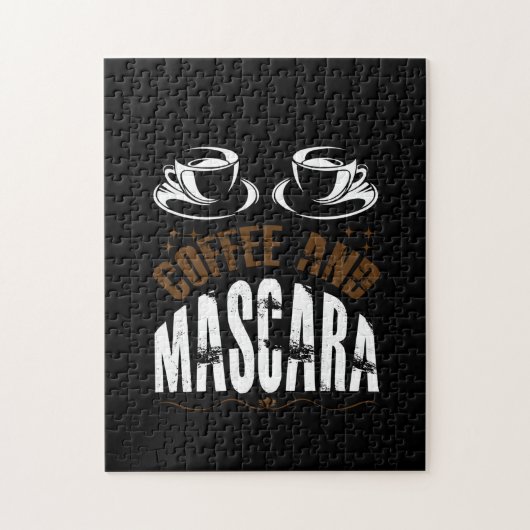 Coffee Art Coffee And Mascara ジグソーパズル (縦)
