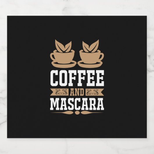 Coffee Art Coffee And Mascara ビールラベル (シングルラベル)