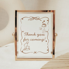 Coffee Baby is Brewing Baby Shower Thank you Sign ポスター