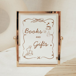 Coffee Baby is Brewing Shower Books and Gifts Sign ポスター
