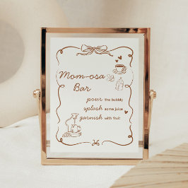 Coffee Baby is Brewing Shower Mom Osa Bar Sign ポスター