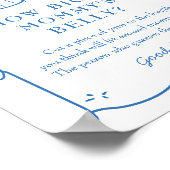 Coffee Baby Shower Belly Sign ポスター (角)