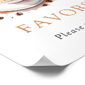 Coffee Baby Shower Favors Party Paper Sign ポスター (角)