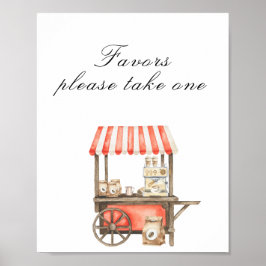 Coffee baby shower - favors, please take one ポスター