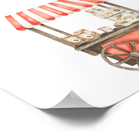 Coffee baby shower - guess how many coffee beans ポスター (角)