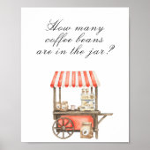 Coffee baby shower - guess how many coffee beans ポスター (正面)