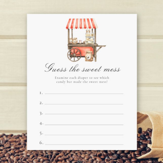 Coffee Baby shower Guess the sweet mess game (クリエイターアップロード済み)