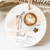Coffee baby shower Is Brewing bow フェイバータグ