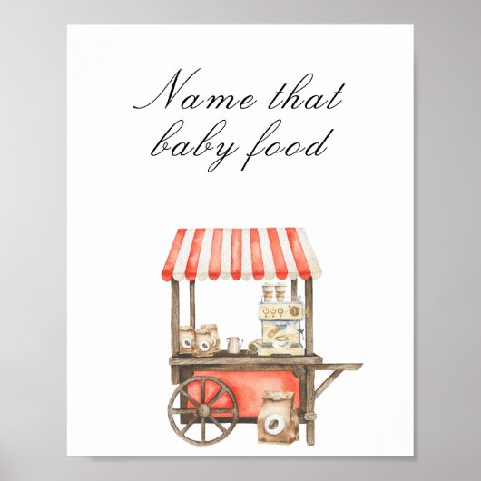 Coffee baby shower - Name that baby food ポスター (正面)