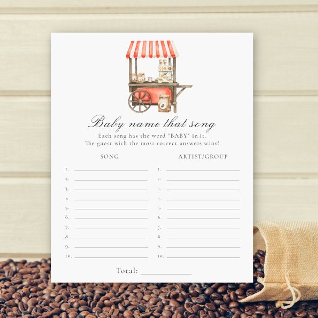 Coffee baby shower - Name that song game (クリエイターアップロード済み)
