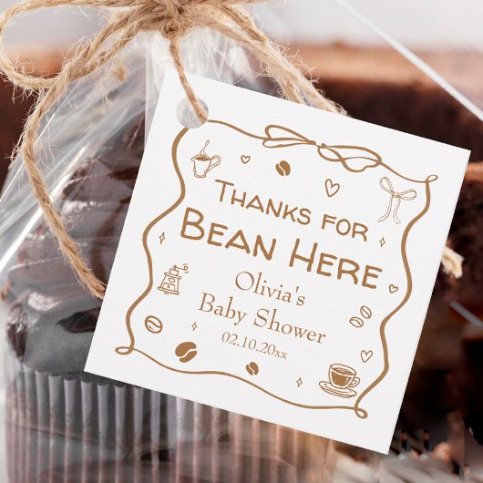 Coffee Baby Shower Thank You フェイバータグ