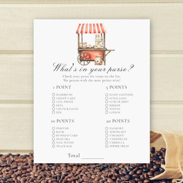 Coffee baby shower - What's in your purse game (クリエイターアップロード済み)