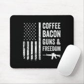 Coffee Bacon Guns & Dom - Bbq Grill Funny Gun マウスパッド (マウス)