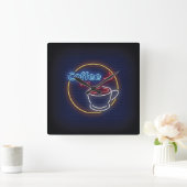 Coffee bar スクエア壁時計 (ホーム)