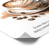 Coffee Bar Bridal Baby Wedding Shower ポスター (角)