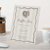 Coffee Bar, Cafe Drink Menu Sign 台座サイン (インサイチュ)