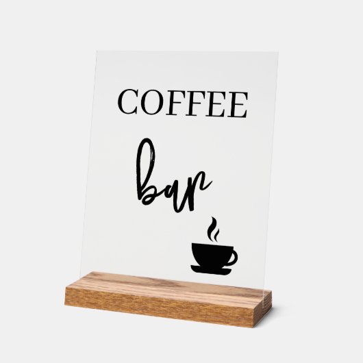 Coffee bar wedding Acrylic sign アクリルサイン (傾斜)