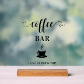 Coffee Bar Wedding Acrylic Sign アクリルサイン (ニュートラル)