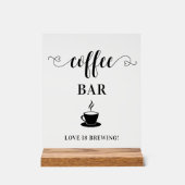 Coffee Bar Wedding Acrylic Sign アクリルサイン (正面)