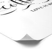 Coffee Bar Wedding Day Sign ポスター (角)