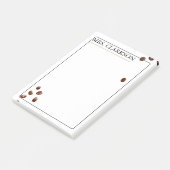 Coffee Bean Aesthetic Personalized Teacher gift ポストイット (アングル)