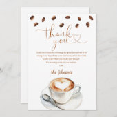 Coffee Bean Brewing Baby Shower サンキューカード (正面/裏面)