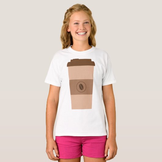 Coffee Bean Cup T-Shirt Tシャツ (正面フル)