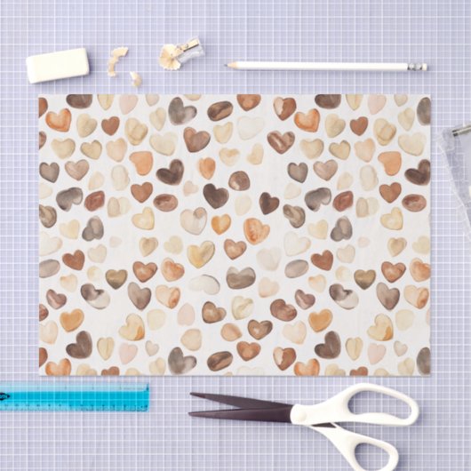 Coffee Bean Hearts Coffee First 薄葉紙 (クラフト)