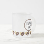 Coffee Bean Mug-editable for Company Gifts フロストグラスマグカップ (正面右)