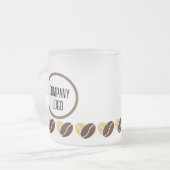 Coffee Bean Mug-editable for Company Gifts フロストグラスマグカップ (正面左)