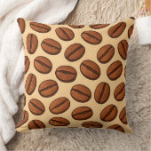 Coffee Bean Pattern Throw Pillow  クッション (ブランケット)