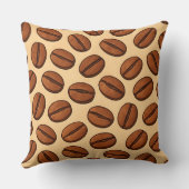 Coffee Bean Pattern Throw Pillow  クッション (裏面)