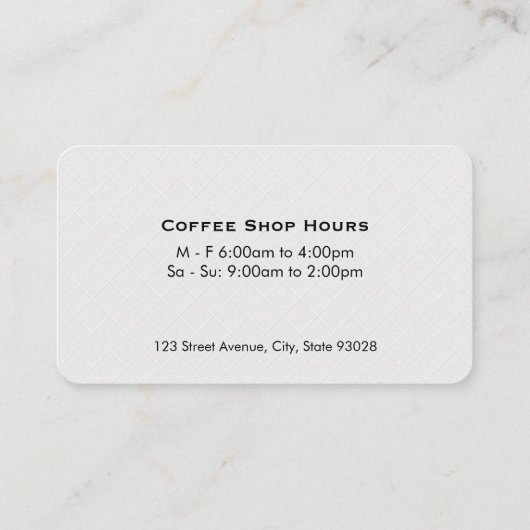 Coffee Bean Pile | Coffee Cup Logo 名刺 (裏面)