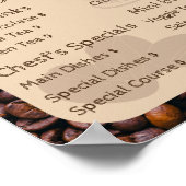 Coffee Beansカジュアルメニューのコーヒーショップを追加 ポスター (角)