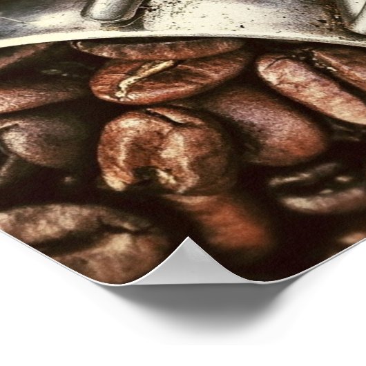 Coffee Beans and Scoop ポスター (角)