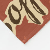 Coffee beans and typography written grunge seamles フリースブランケット (角)