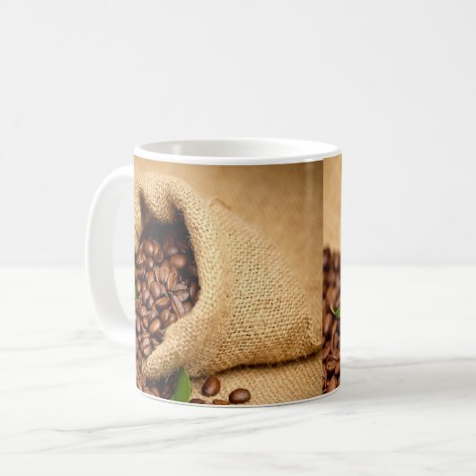 Coffee Beans Bag Sticker – Rustic Coffee Lover  コーヒーマグカップ (正面左)