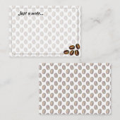 Coffee Beans Blank Just a note Coffee Lover ノートカード (正面/裏面)