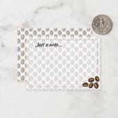 Coffee Beans Blank Just a note Coffee Lover ノートカード (正面/裏面インサイチュ)