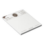 Coffee Beans Coffee Shop Business Your Logo ノートパッド (アングル)