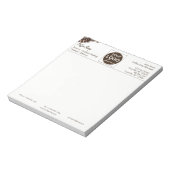 Coffee Beans Coffee Shop Business Your Logo ノートパッド (回転)