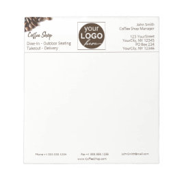 Coffee Beans Coffee Shop Business Your Logo ノートパッド