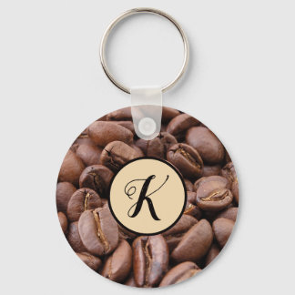 Coffee Beans Customizable Initial Keychain キーホルダー