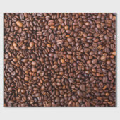 Coffee beans food texture pattern ラッピングペーパー (フラット)