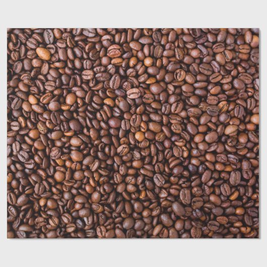 Coffee beans food texture pattern ラッピングペーパー (フラット)