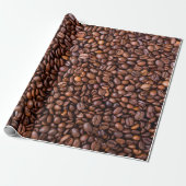 Coffee beans food texture pattern ラッピングペーパー (アンロールド)