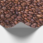 Coffee beans food texture pattern ラッピングペーパー (角)
