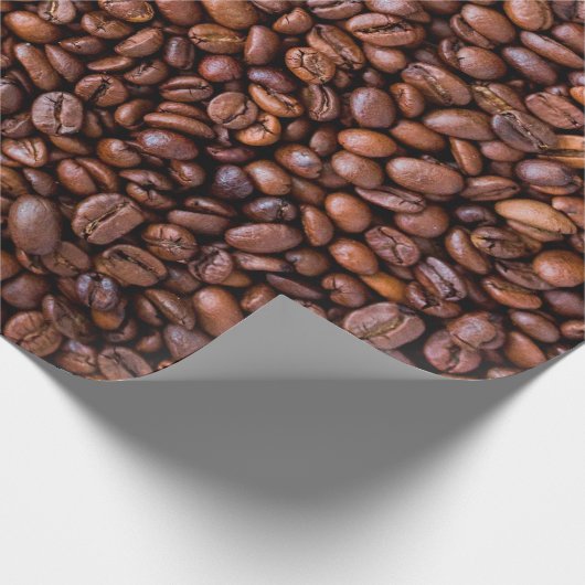 Coffee beans food texture pattern ラッピングペーパー (角)
